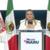 Maru Campos, gobernadora de Chihuahua tras el mitin en el Estado