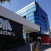 La televisora TV Azteca,  fachada recién remodelada de la sede ubicada en Periférico Sur.