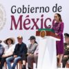 Imagen de Claudia Sheinbaum, presidenta de México, durante su evento de rendición de cuentas en el Monumento a la Revolución.