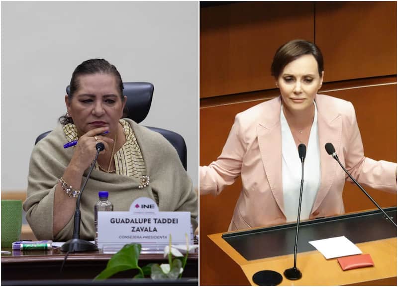 Lilly Téllez, senadora, y Guadalupe Taddei, presidenta del INE