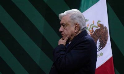 López Obrador durante conferencia de prensa matutina en materia de seguridad realizada en el Antiguo Palacio del Ayuntamiento.