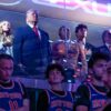 Héctor Contreras, exdirector del SAT, en el partido de la NBA