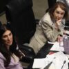Las presidentas de las Mesas Directivas del Senado y de la Cámara de Diputados, Laura Itzel Castillo y Kenia López Rabadán