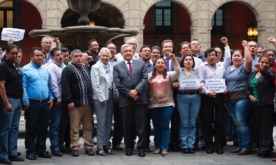 AMLO y la CNTE en palacio Nacional