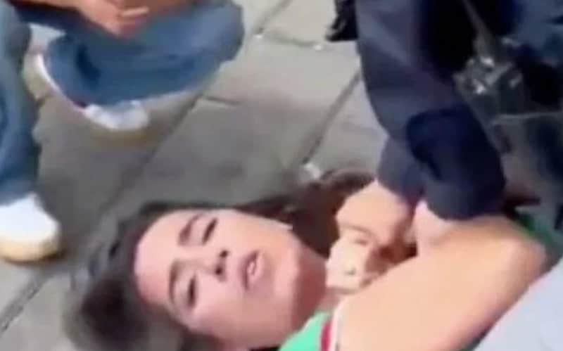La detención de una mujer en el Parque Intermunicipal de San Andrés Cholula