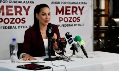 La diputada federal de Morena, Mery Pozos celebra el festejo del Mundial en Guadalajara