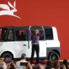 Claudia Sheinbaum Pardo, encabezó la presentación del vehículo Olinia