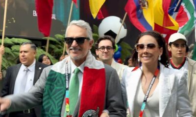 El empresario Ricardo Salinas Pliego arribó al Estadio Ciudad de México para presenciar el partido inaugural de la Copa Mundial de la FIFA 2026 entre México y Sudáfrica.