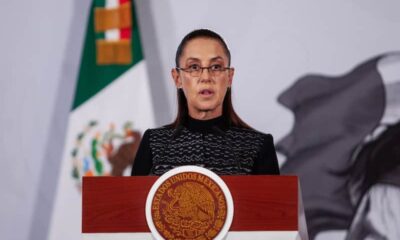 Claudia Sheinbaum durante conferencia de prensa en Palacio Nacional